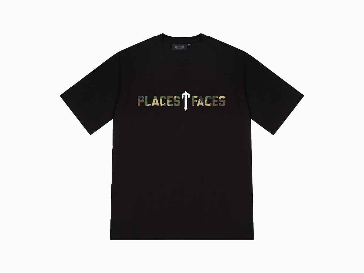 Trapstar x Places + Faces 2.0 Black Tshirt Copsource Uk