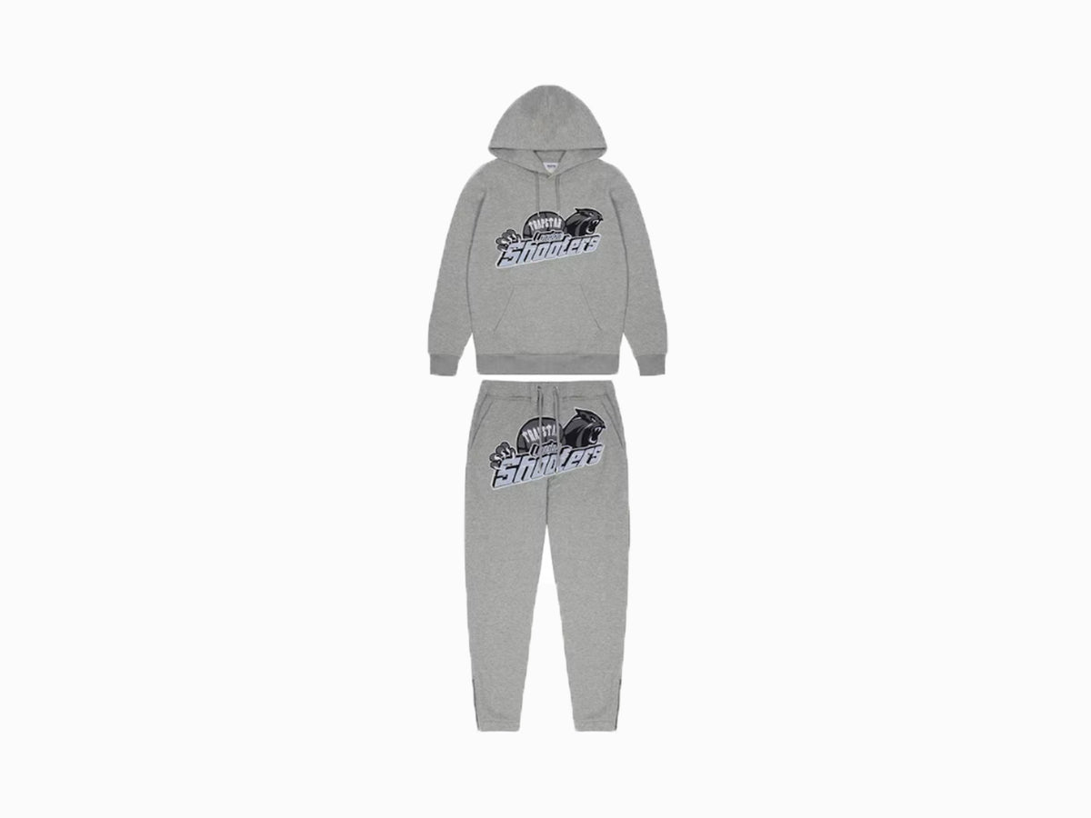 Trapstar Shooters Hooded Tracksuit Grey Ice Blue – Copsource Uk