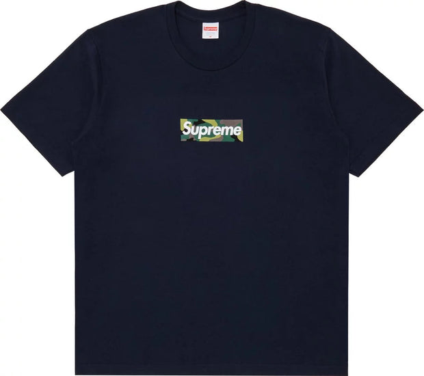 Supreme Camo Box Logo T Shirt Navy FW23