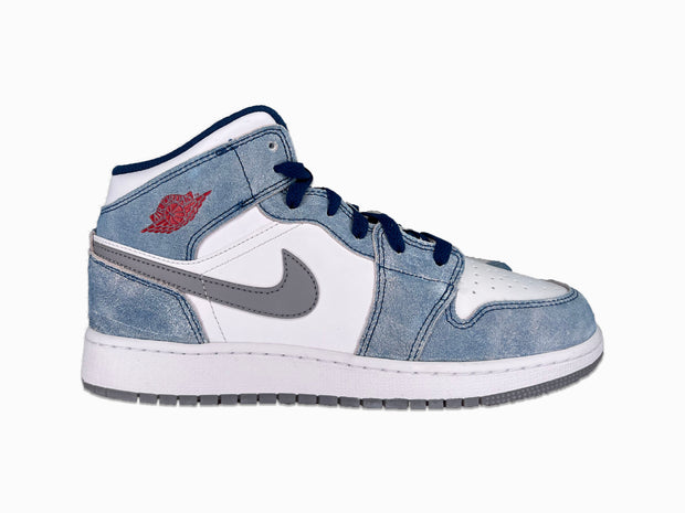 Air Jordan 1 Mid French Blue Fire Red