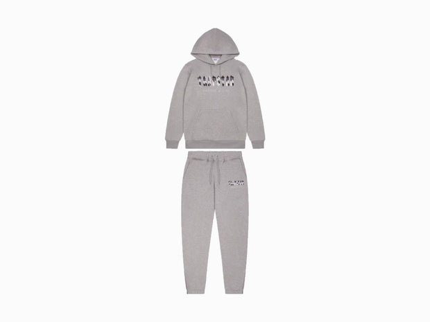 Trapstar Chenille Decoded Hooded Tracksuit - Grey Camo Edition