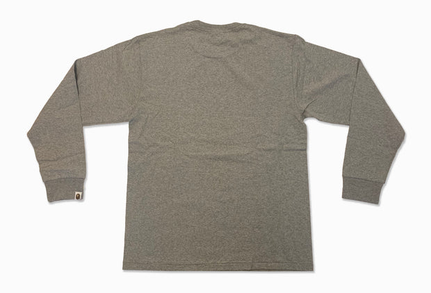 Bape Long Sleeve College T Shirt Grey