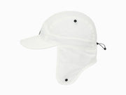 Palace Grid Fleece Reversible Earflap Hat White