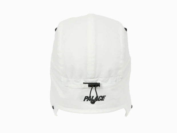 Palace Grid Fleece Reversible Earflap Hat White
