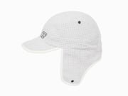 Palace Grid Fleece Reversible Earflap Hat White