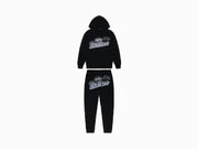 Trapstar Shooters Hooded Tracksuit Black / Sky Blue