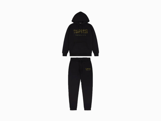 Trapstar Chenille Decoded Hooded Tracksuit - Black Camo Military AW22 Edition